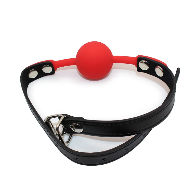 BDSM Adult Slave Harness Silicone Ball Open Mouth Gag BDSM Bondage Fetish Mouth Restraint Sex Toy for Woman Exotic Accessories