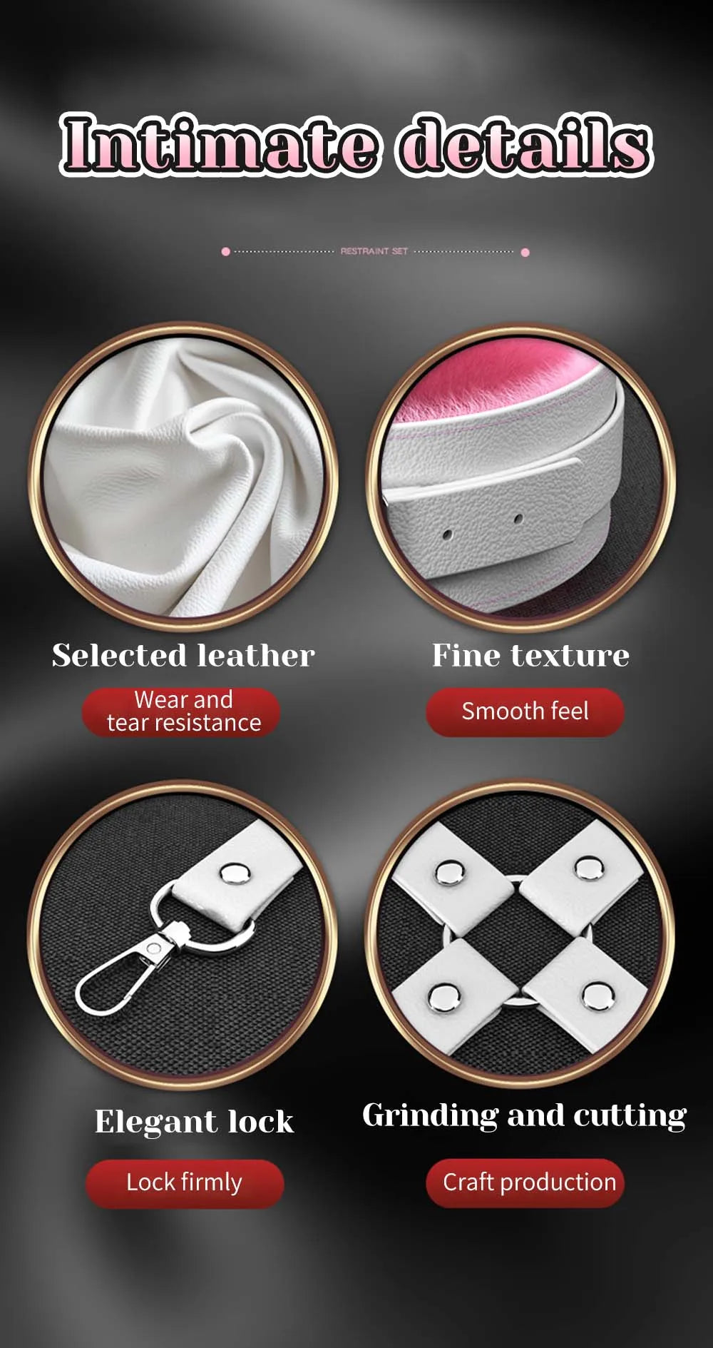 Sex Toys For Woman Couples Handcuffs Set BDSM Bondage Gear Bed Restraints Rope Strap Adult Game Wrists Neck Cuffs & Eye Mask