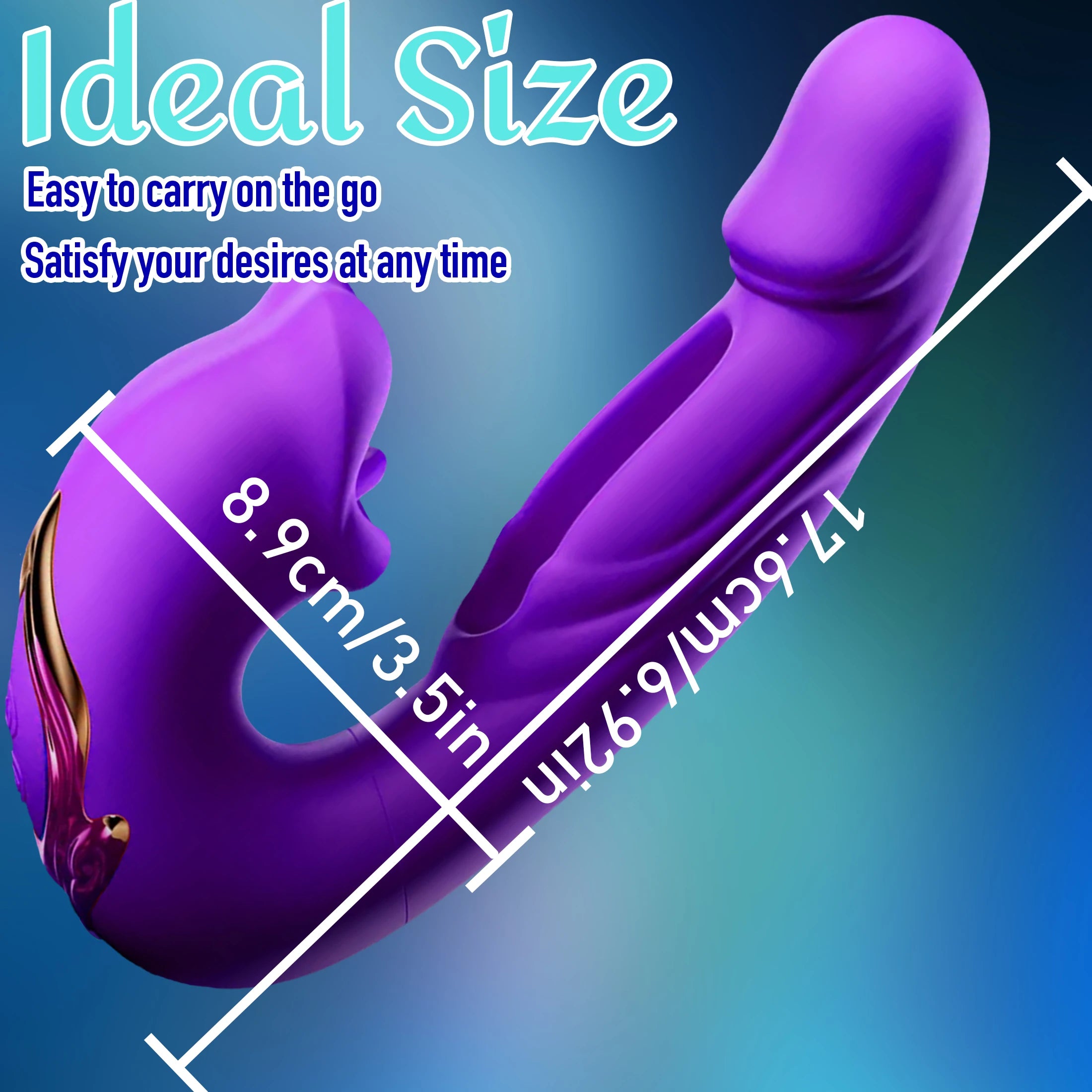 Adult Toy 4-in-1 Vibrating Massager Multiple Frequencies Stimulates G-Spot Sucks Clitoris Suitable for Couples' Oral Sex