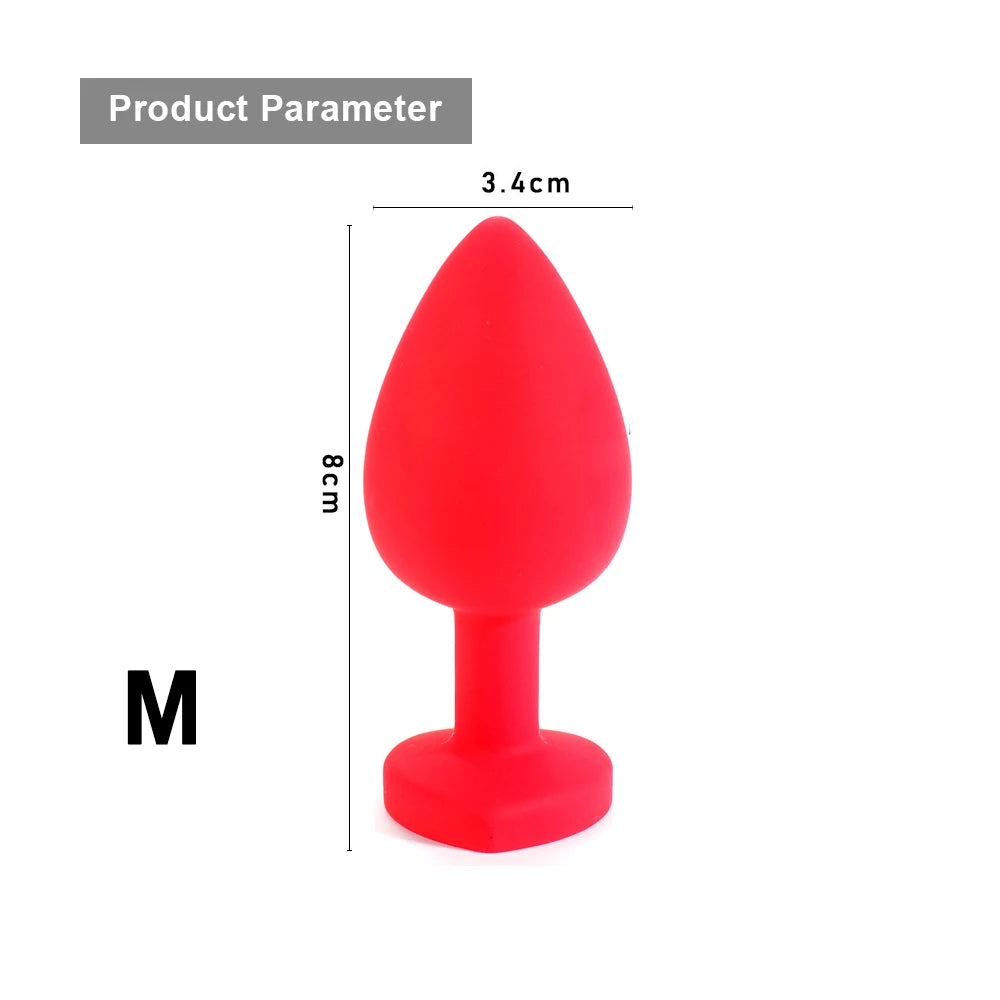 S/M/L Sexy Toys Anal Plug Butt Vibrator Women/Men Soft Silicone Erotic Anal Plug Training Adults Sex Toys for Couple Women Gay