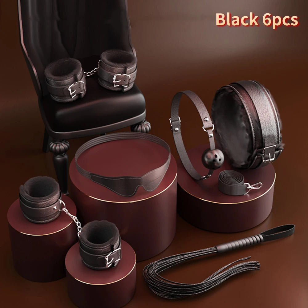 BDSM Adjustable Bondage Kit for Women with Spreader Bar Handcuffs Ankle Cuffs Adult Fetish Restraints Set for Spicy Adult Games