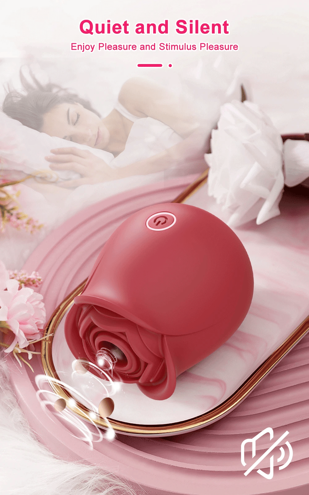 Sex Toys Rose-Sucking Vibrator for Women Oral Nipple Clitoris Sucker Clit Stimulator Massager Vibrating Female Adult Products