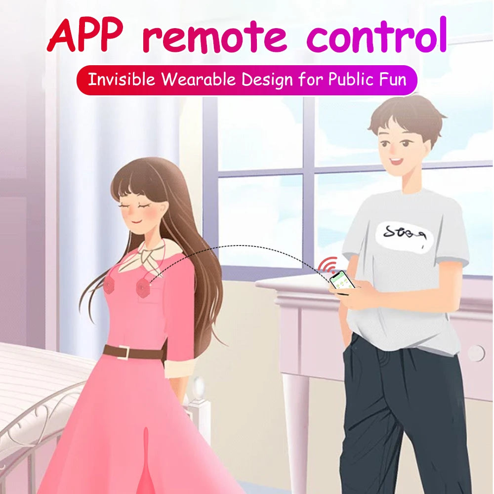 Nipple Clamps Vibrator 9 Vibration App Remote Controlled Breast Stimulator BDSM Games Female Sex Toys for Woman Couples Pleasure