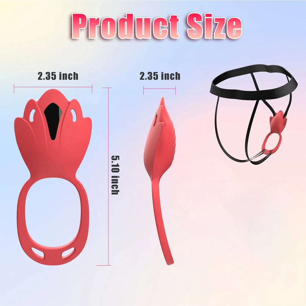 Wearable underwear vibrator, vibrating penile ring, clitoral stimulator, adult sex toy, suitable for couples