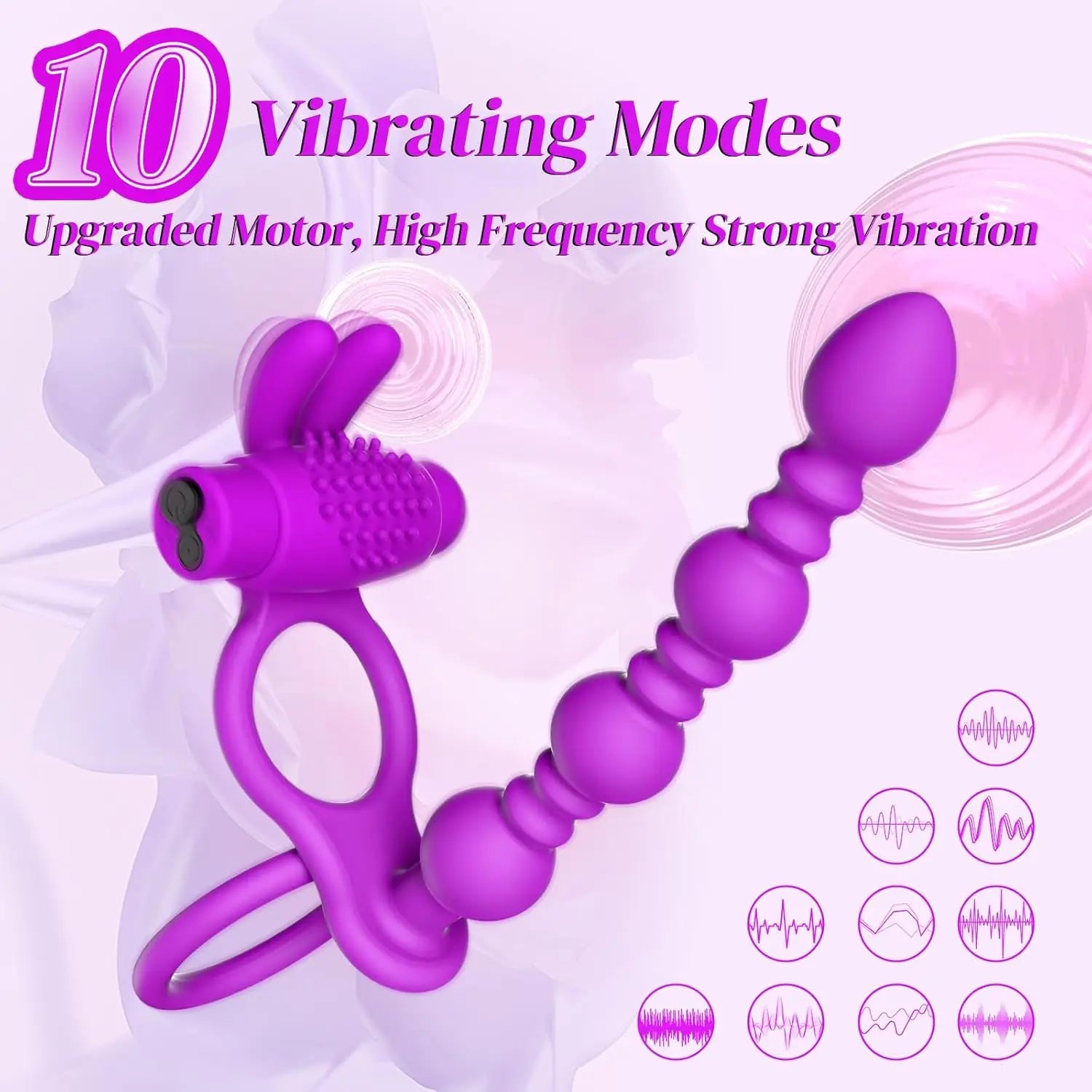 Vibrator Cock Ring Sex Toys for Men  Anal Beads Anal Plug Men Penis Ring Prostate Massage Vibrating Butt Plug Bullet Vibrator