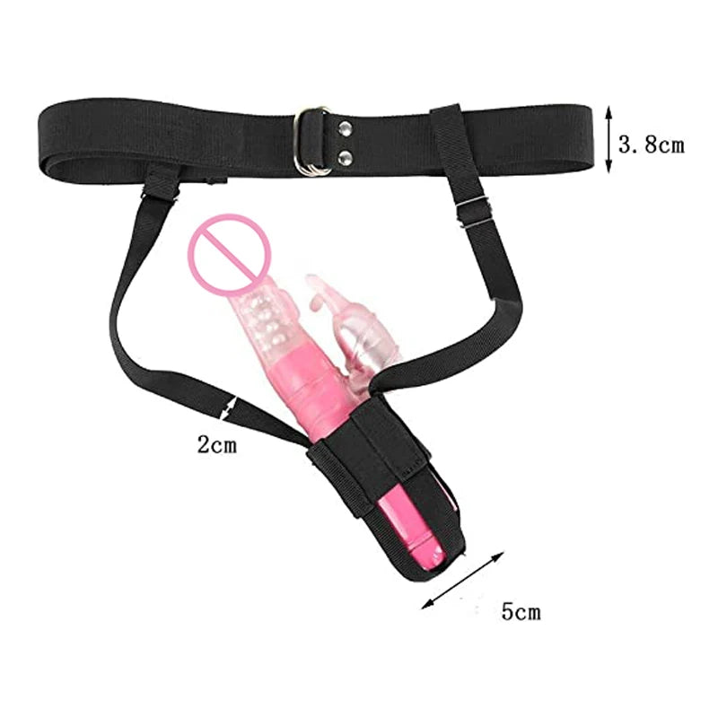 Adjustable Waist Bdsm Belt Vibrator Harness Holder Wearable Design Constrained Forced Strap For Dildo Massage Sex Toys For Women