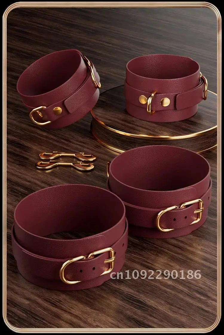 JIUUY Adult SM Sex Products Kits Bondage Gear Collar Butt Game BDSM Whip Sex Bundle Blindfold Erotic Couples for Sex Oral