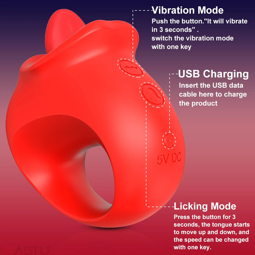 Sex Toys Vibrator Tongue Licking Nipple Clitoris Stimulator Vibration Masturbation Tools Women Couple Sex Toys Vibrator 18+