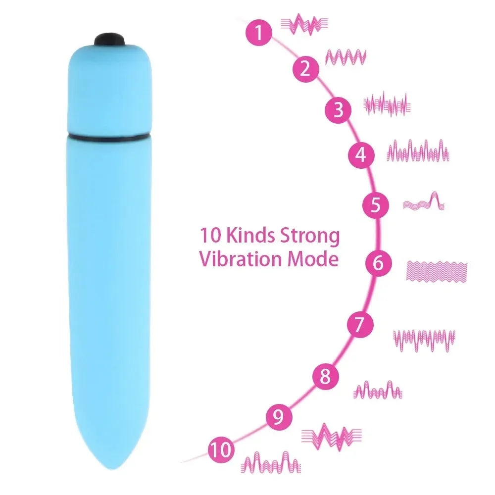 10 Speed Mini Bullet Vibrator for Women Waterproof Clitoris Stimulator Dildo Vibrators Vagina Sex Toys for Woman Sex Products