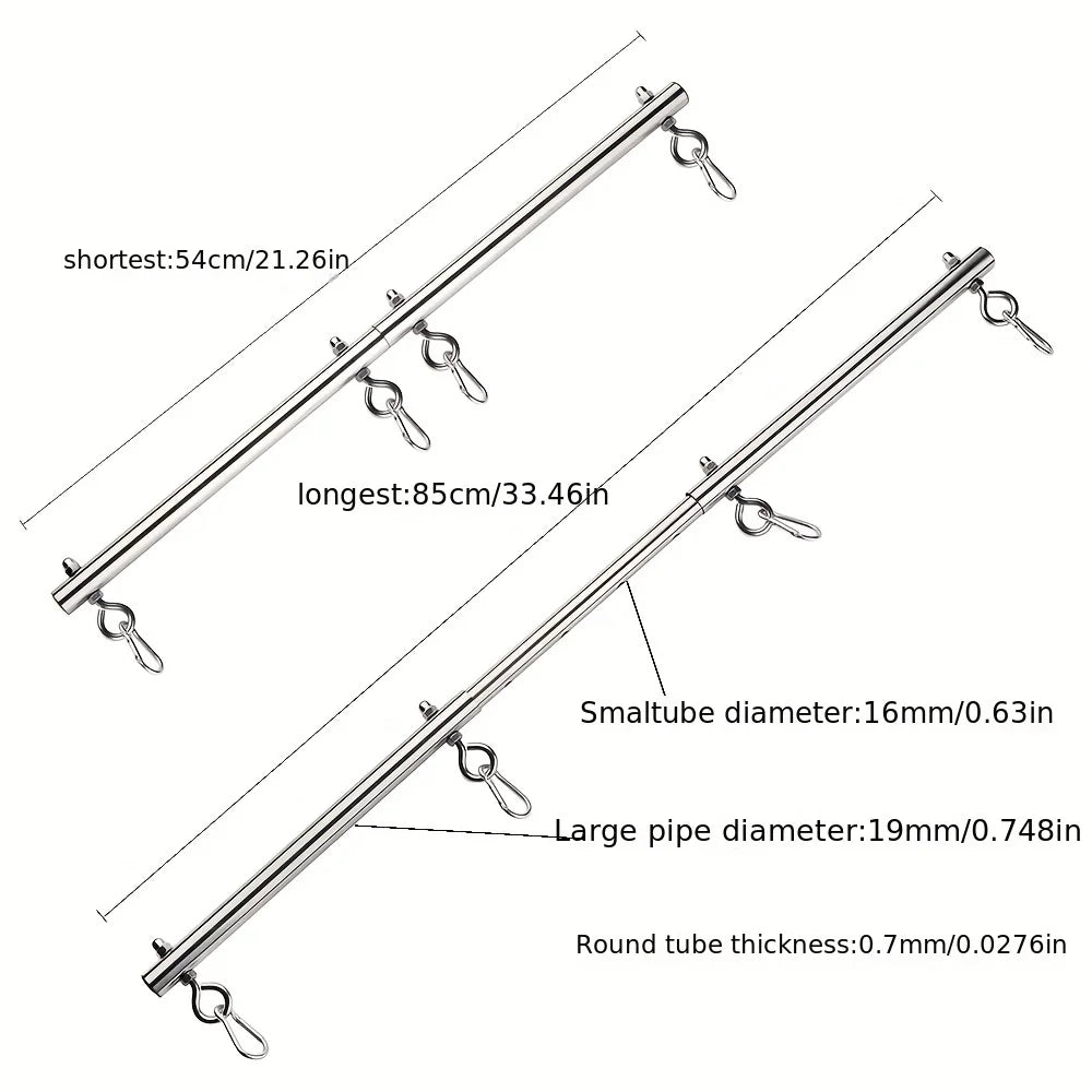 BDSM Bondage Set Stainless Steel Extend Spreader Pole Sex Handcuffs Ankle Cuffs Restraints Adult Sex Toys for Couple Adult Game