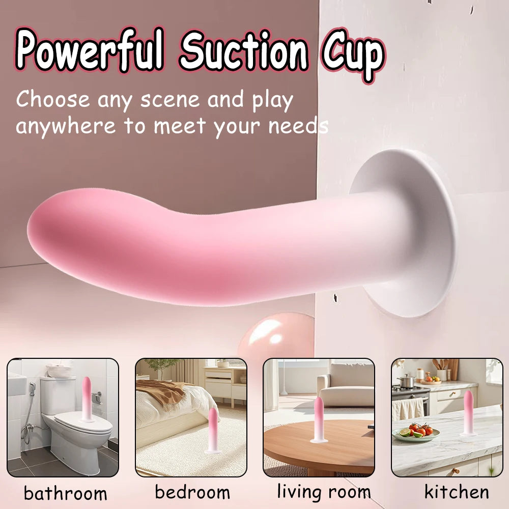 Flexible Liquid Silicone Dildo For Begginner G Spot Personal Massage Tool Suction Cup Anal plug Prosate Massager Female Sex Toy