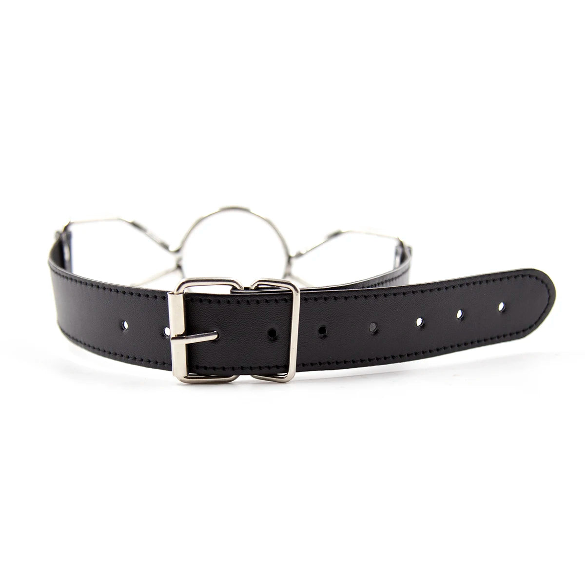 VaHppy SM Bondage Oral Shackles Gag Stainless Steels Butterfly +PU Couple Games Sex Toys Forced Open Mouth BDSM Adult Flirting