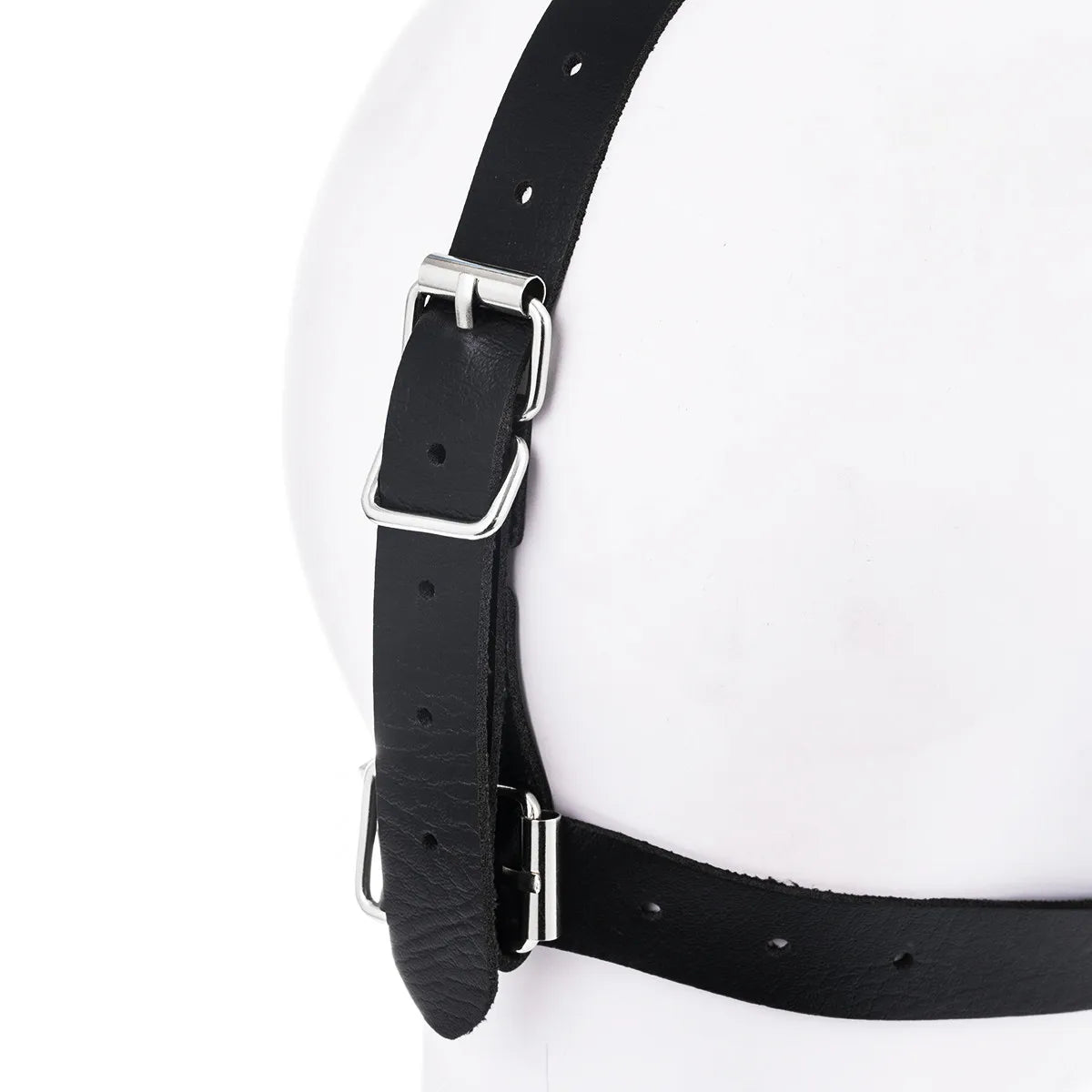 VaHppy Masks Gag Harness Nose Hooks SM BDSM Bondage Cat Whisker Style Couple Sex Games Toys Cosplay Stainless Steel + Leather