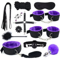 BDSM Kits Adults Sex Toys For Women Men Handcuffs Nipple Clamps Whip Spanking Sex Metal Anal Butt Bdsm Bondage Set