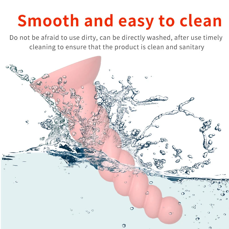 Silicone Bead Anal Plug Dildo With Strong Sucker Prostate Massager Vaginal G-point Stimulator Adult Game Sex Toys For Man Woman