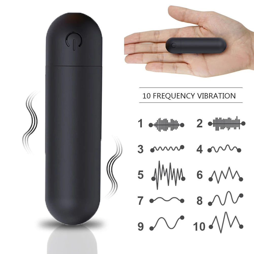 Mini Bullet Vibrator for Women Clitoris & G-spot Stimulator Vibrator Beginner Vaginal Anal Massage Sex Toy