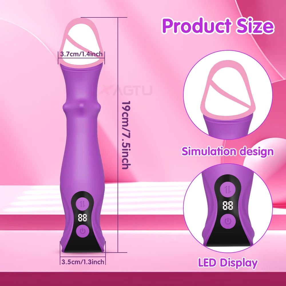 Sex Toys Telescopic Swing Vibrator for Women 3 in 1 Clitoris G Spot Stimulator Thrusting Beads Dildo for Female Adult Toys 18+