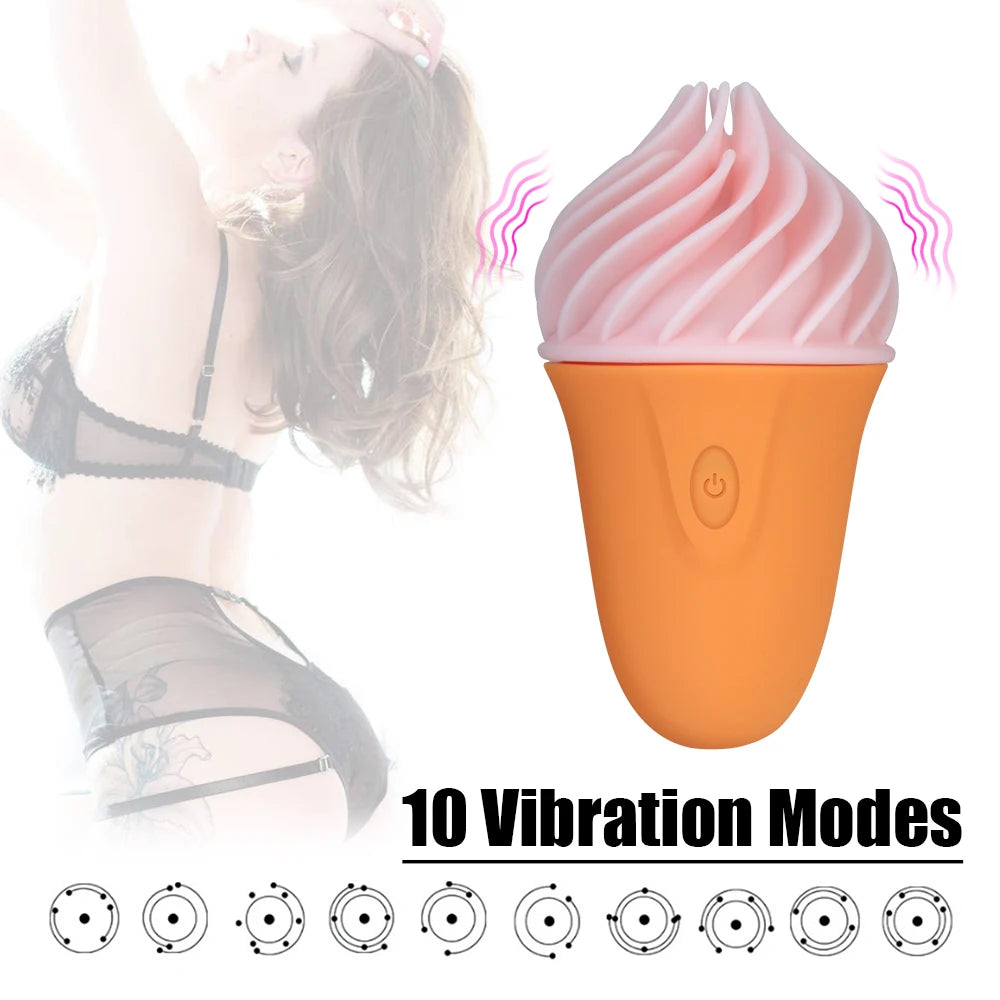 Goods for Adults 18 Sex Toys for Women G Spot Clitoris Stimulator Ice Cream Vibrator 10 Modes Vaginal Massage Vibrator Sex Toy