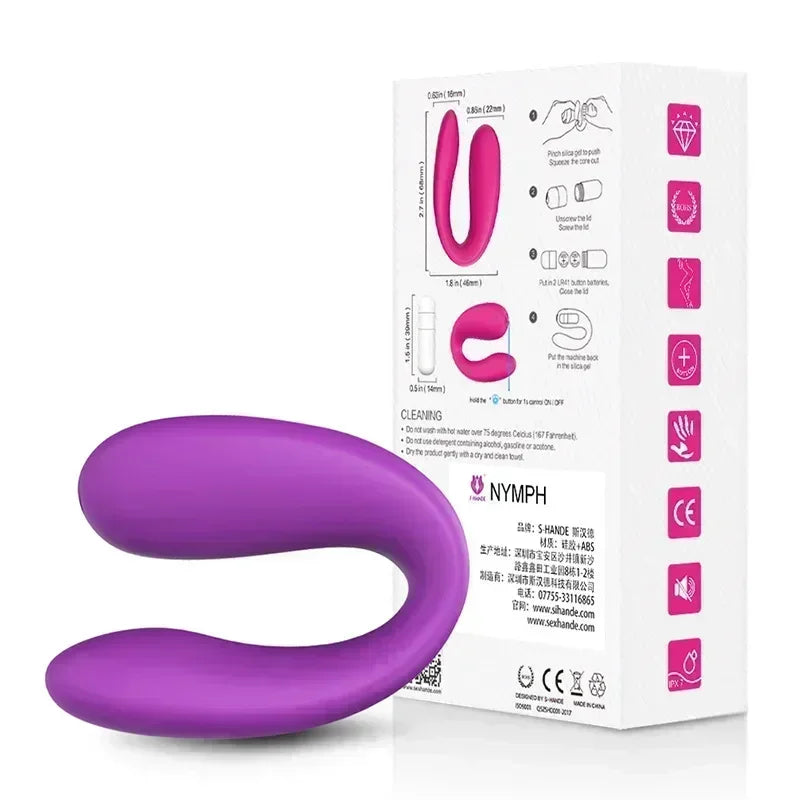 Mini U-shaped Vibrator Female Vaginal Anal Stimulator Clitoral Masturbator G-spot Massager Couple Vibrating Egg Female Sex Toys