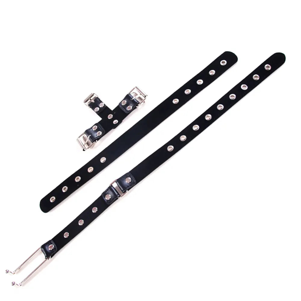 Slave Bondage Leather Choker Collar Strap with Smooth Stainless Steel Nose Hook for Fetish Bdsm Restraint Flirting Sex Toys