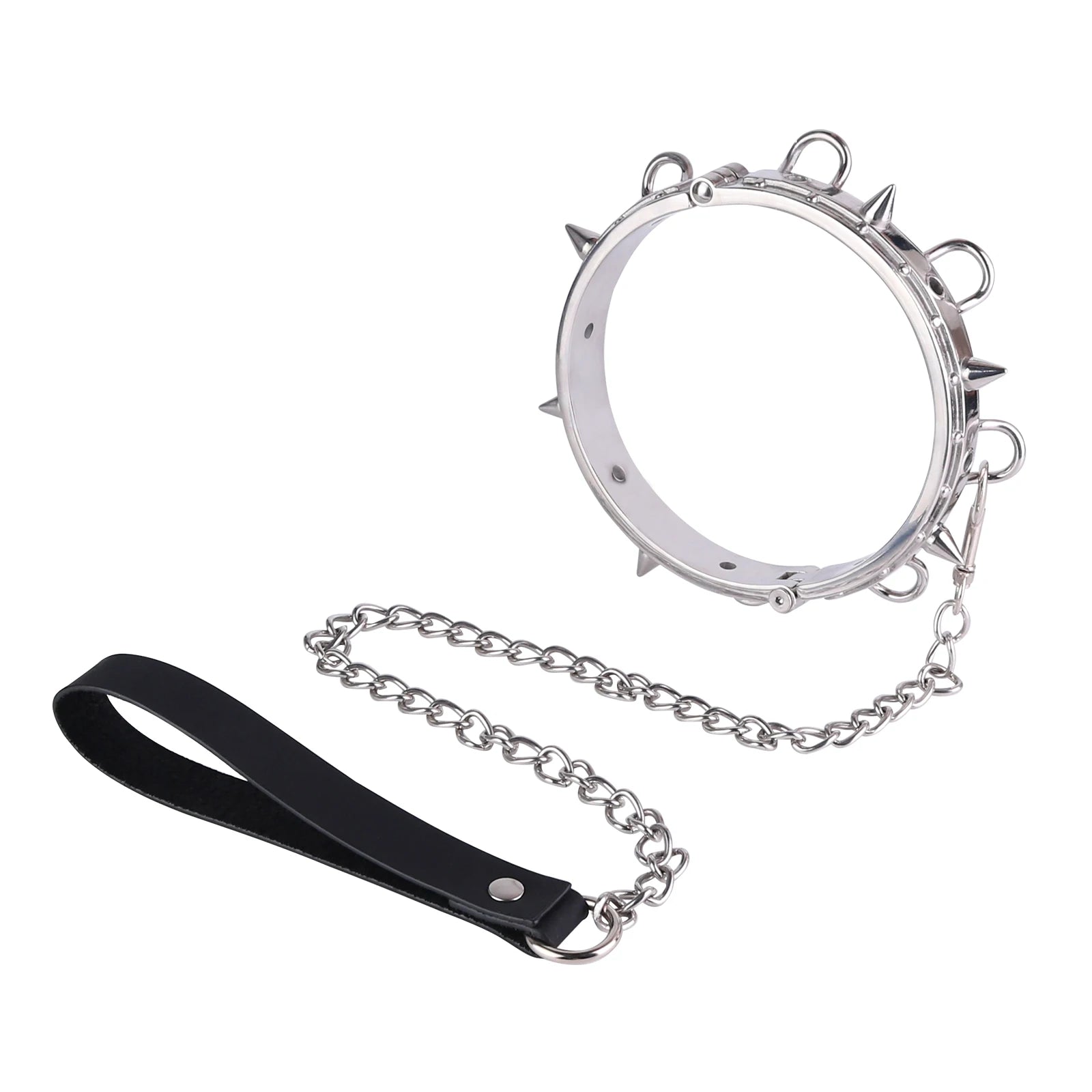 SHAZ Thick Heavy Collar Neck Sleeve Lockable Slave Dog Hentai Stainless Choker BDSM Accessories Adult Game Sex Toy Men Women 18+