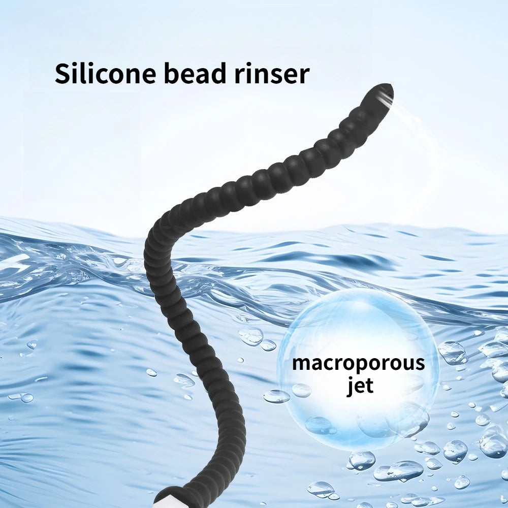 Long Silicone Butt Plug Vaginal Douche Tail Plug Accessory Suitable for Couples Deep Penetration Experience Adult Sex Toys 18+