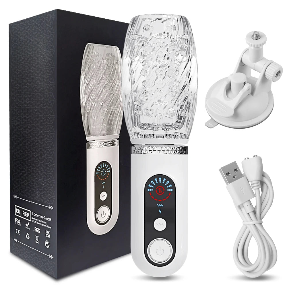 New Automatic Male Masturbator for Men 360 Rotation Vibrator Penis Massager Vagina Pussy Male Masturbation cup Sex Toys for Men