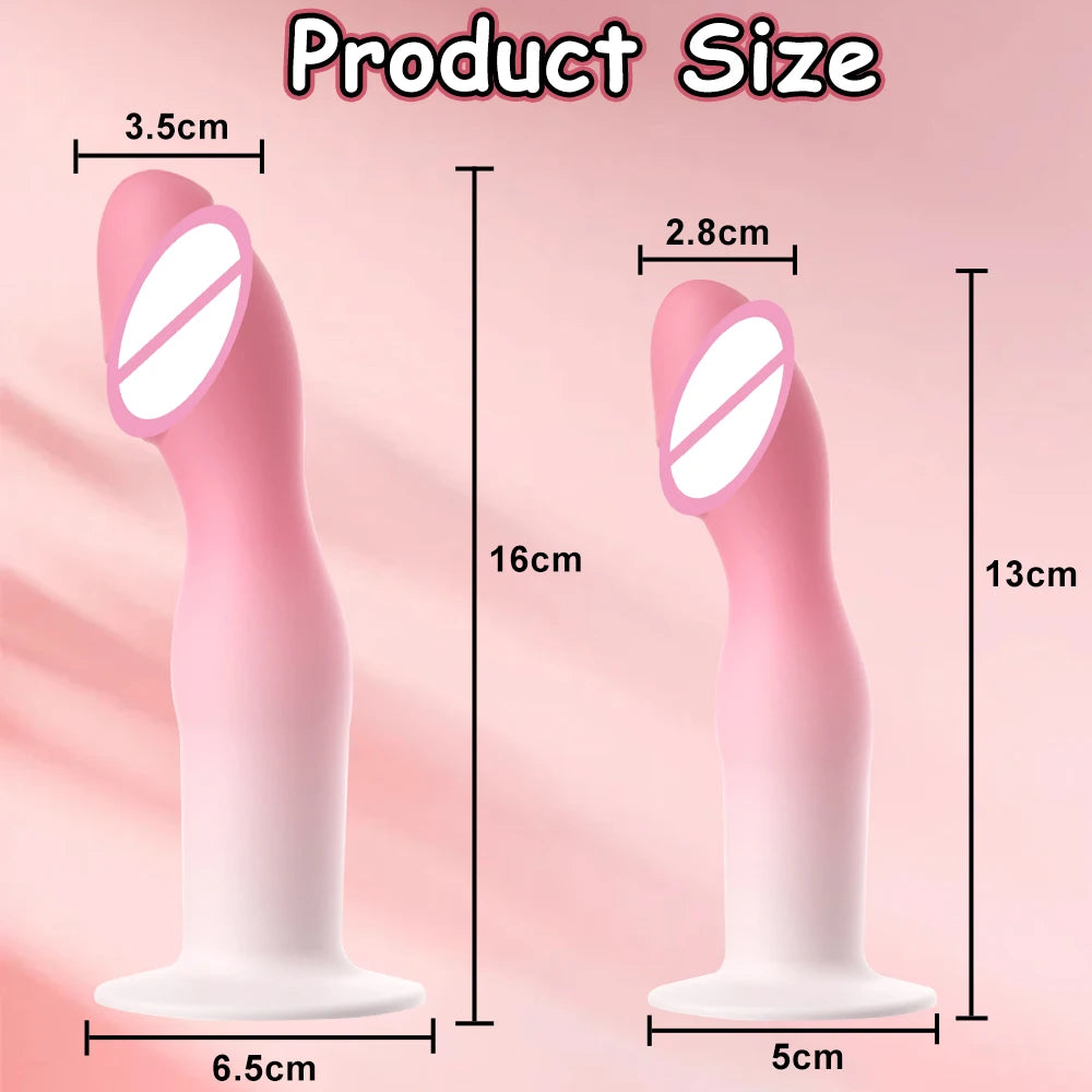 Flexible Liquid Silicone Dildo For Begginner G Spot Personal Massage Tool Suction Cup Anal plug Prosate Massager Female Sex Toy