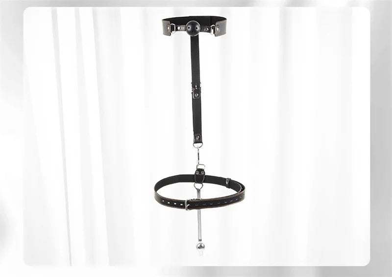 Bondage Gear Adult Sex Toy Set Anal Hook Mouth Gas Harness BDSM Handcuffs Mouth Plug Adjustable Collar Slave Bondage Sex Toys