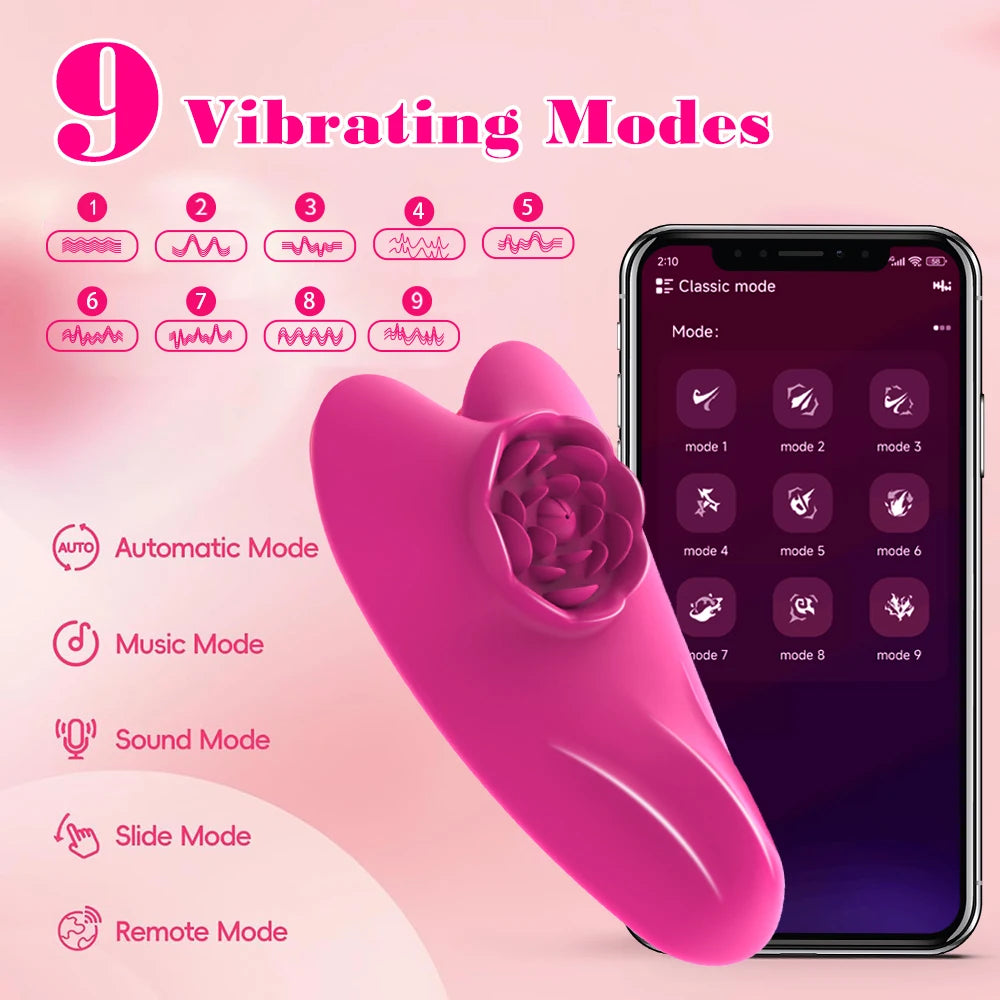 Wearable Panty Vibrators Adult Sex Toys for Women Couples APP Remote Control Clit Nipple Vibrator Rose Dildos Sex Machine