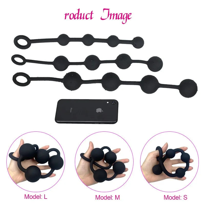 silicone big anal beads balls butt plug toy adults erotic sex toys for women anus masturbator dilatodor expander
