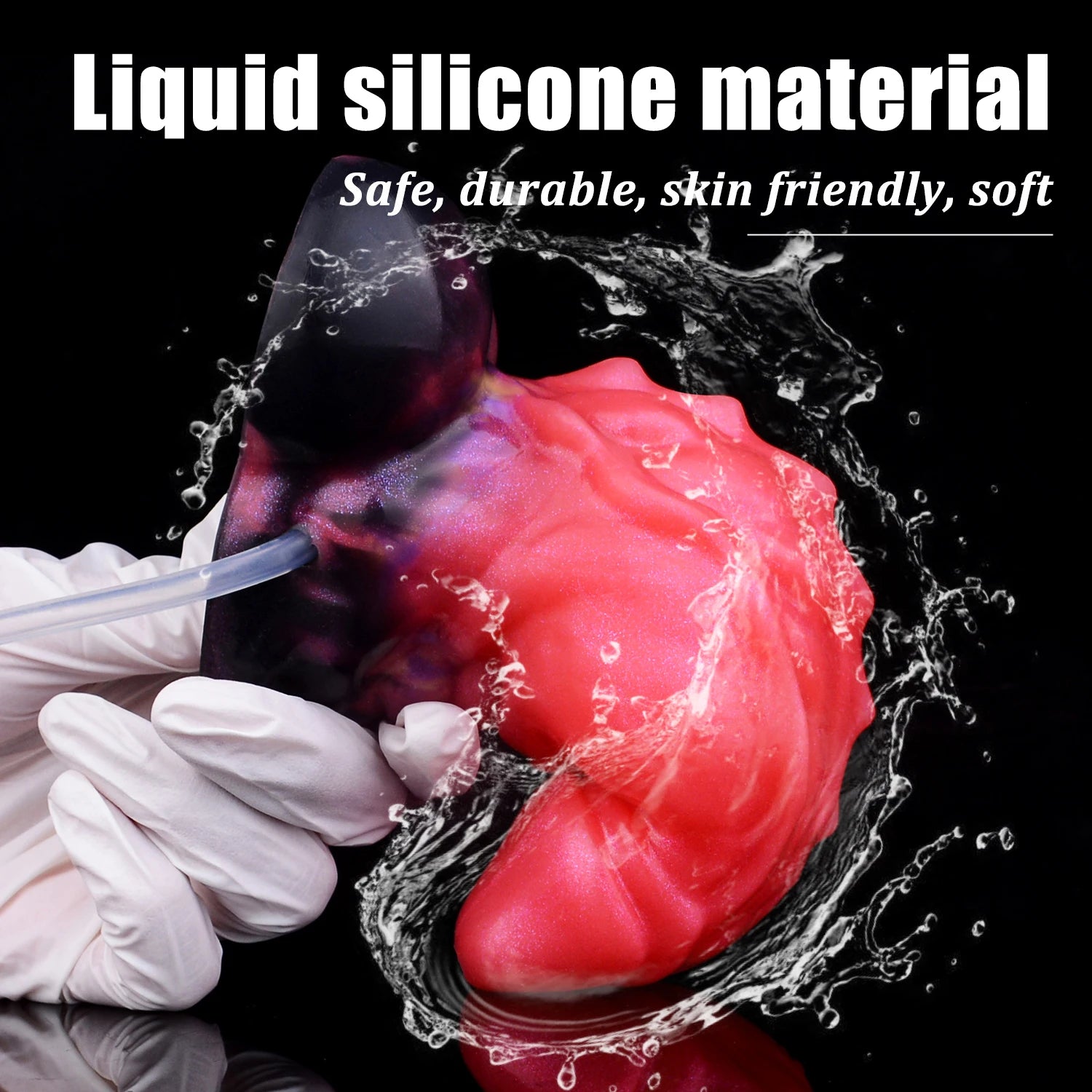 NNSX Squirting Silicone Dog Dildo Inflatable Dick Fantasy Fishbone Pattern Butt Plug Anal Sex Toys For Women Sexy Adult Supplies