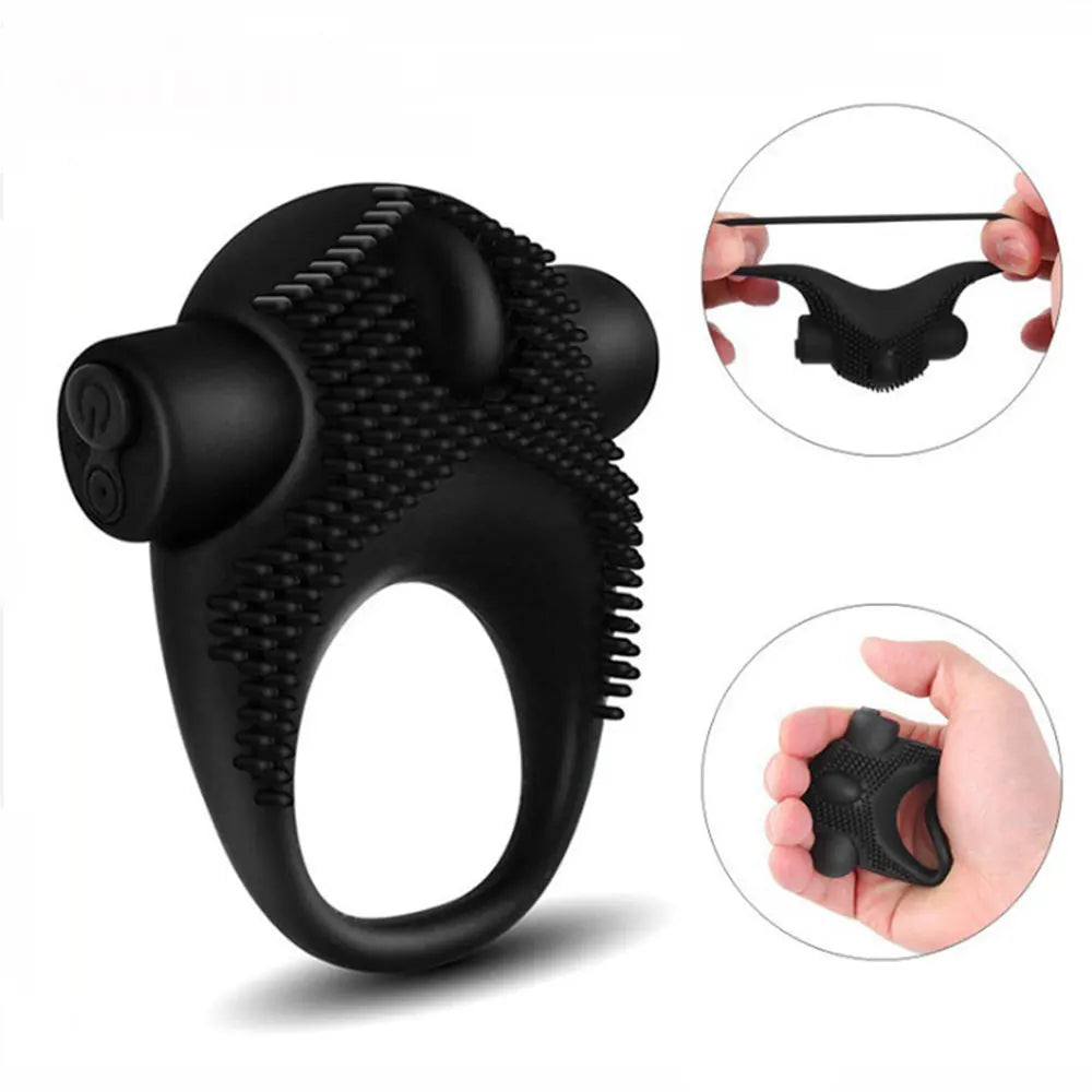 Male Masturbator chastity sextoy sensualex men novelty toys Rechargeable 10 vibration modes Ejaculation delay cock ring  sextoy