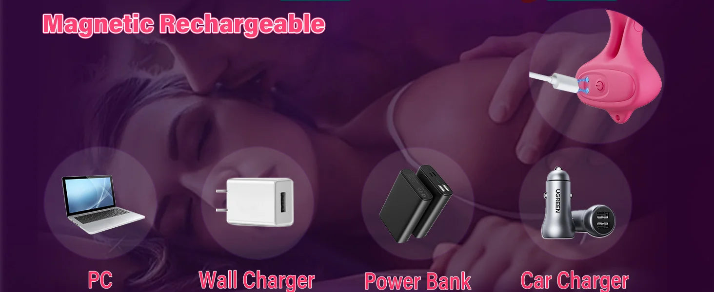 Vibrating Nipple Clamps Vibrator 9 Vibration Modes Magnetic Nipple Stimulation BDSM Adult Sex Toys for Women Couples Pleasure