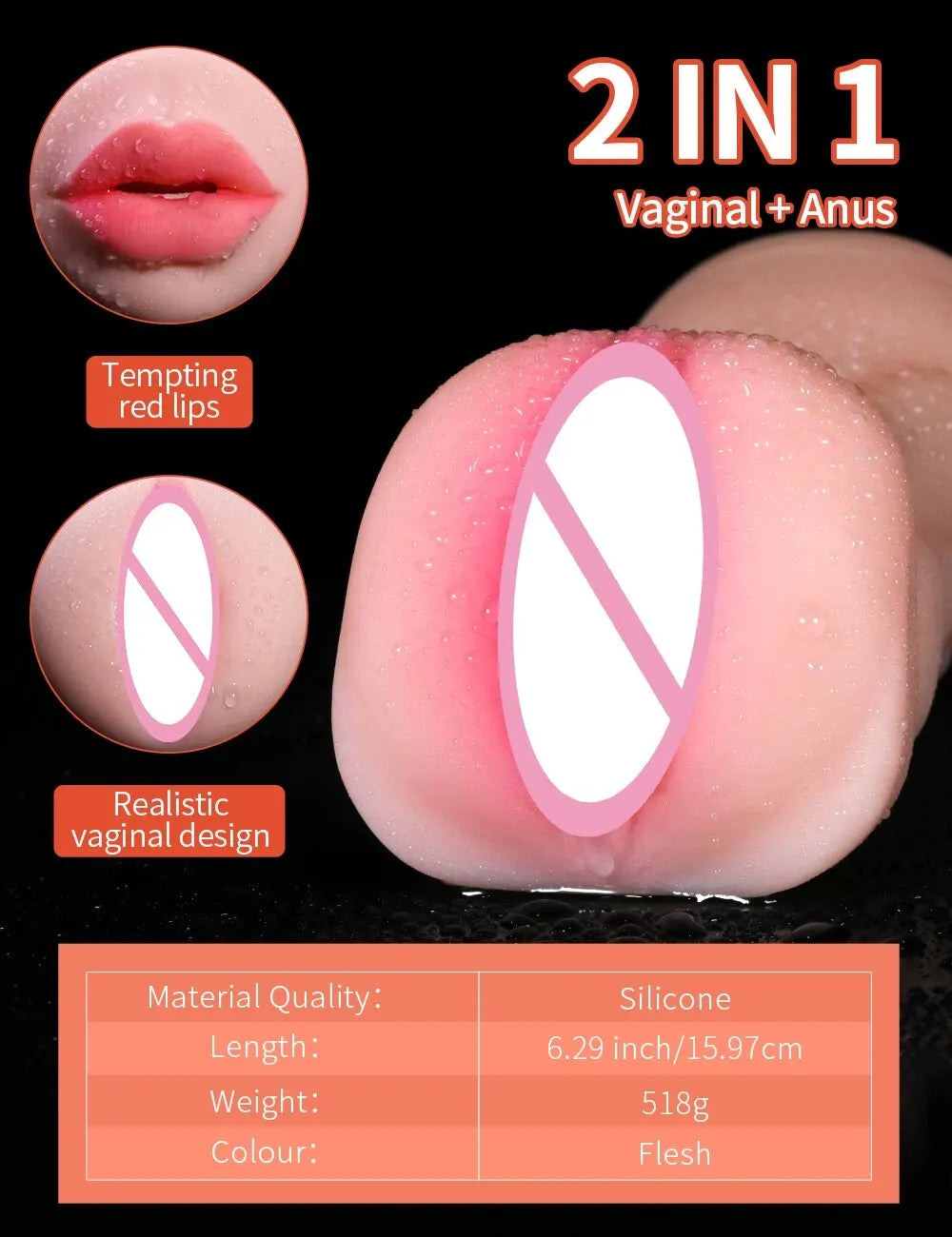 3 IN 1 Sex Toys Masturbation For Men Deep Throat Artificial Real Pussy Oral Male MasturbatorBlowjob Realistic Rubber Vagina