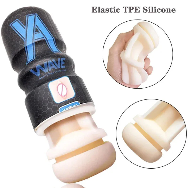 Powerful Male Masturbator Sex Toys for Men Pocket Pussy Artificial Vagina Blowjob Massager Fleshlight Adult Supplies 18+