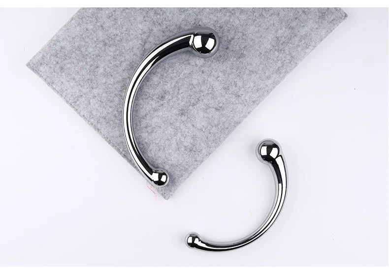 Metal Anal Plug Double Ended Stainless Steel G Spot Wand Butt Plug Prostate Massage Anal Dildo Plug Adult Sex Toys for Men Women