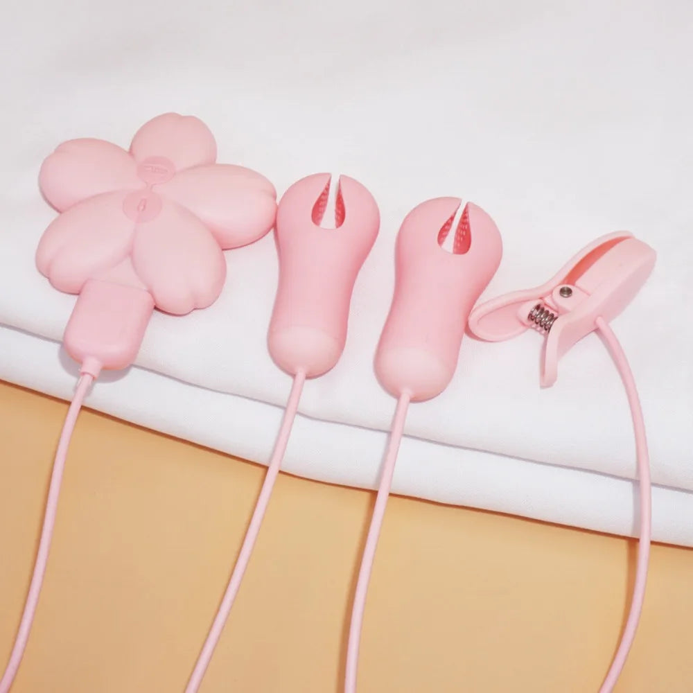 Nipple Clamp Vibrator for Women Labia Powerful Vibration with Clips Breast G Spot Clitoris Stimulator Vibrating Massager Sex Toy