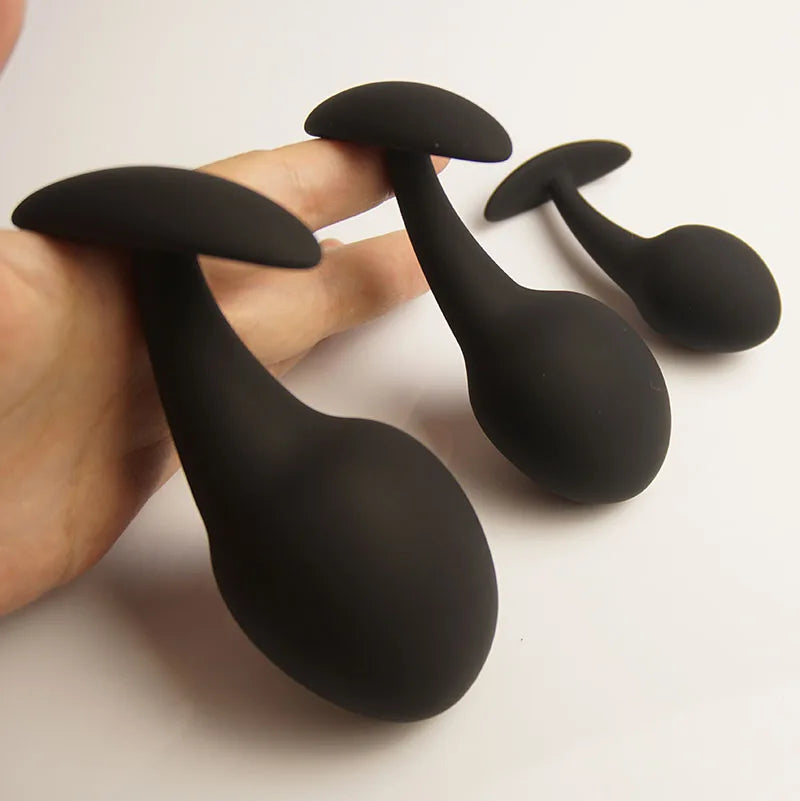 Silicone Anal Dilator Dildo Sex Toys,But Butt Plugs,Tadpole Shape Analplug Buttplug Butplug,Anus Ass Training Trainer ,Analsex