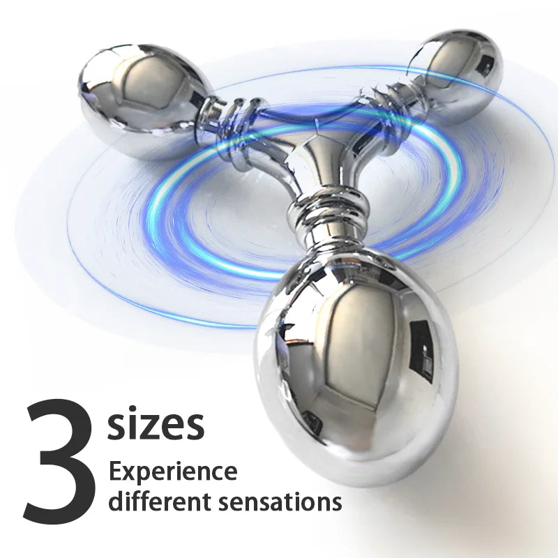 Premium Adult Sex Toy Set Three-Head Removable G-Spot AV Massage Stick Anal Vibrator with Premium Metal for Comfort Durability