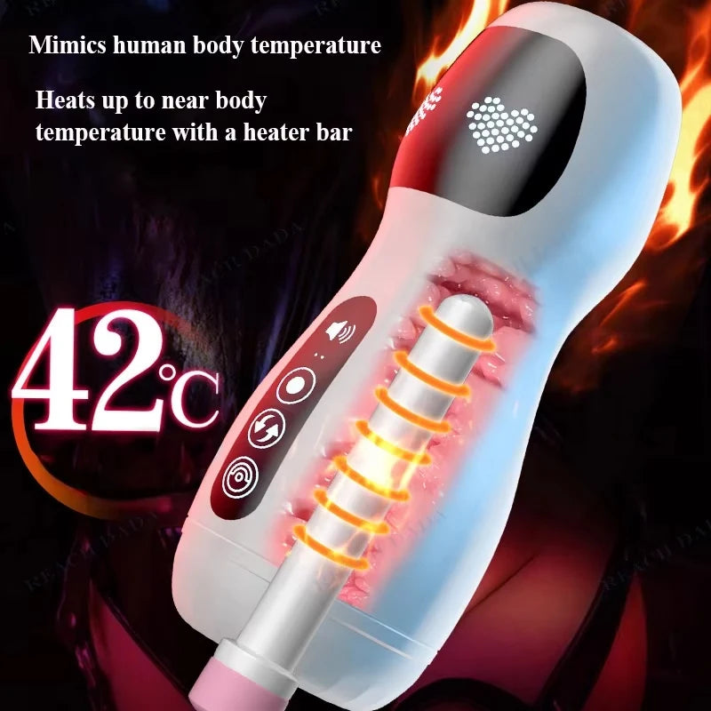 Sex Toys Male Masturbator Cup Sucking Heating Strong Vibration Multiple Ways To Play More Casual More Safer More Portable