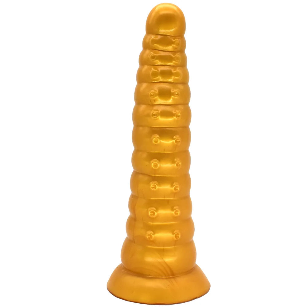 Silicone Simulation Dildo Female Masturbator Clitoris Massager Sex Toy Simulation Caterpillar Dildo