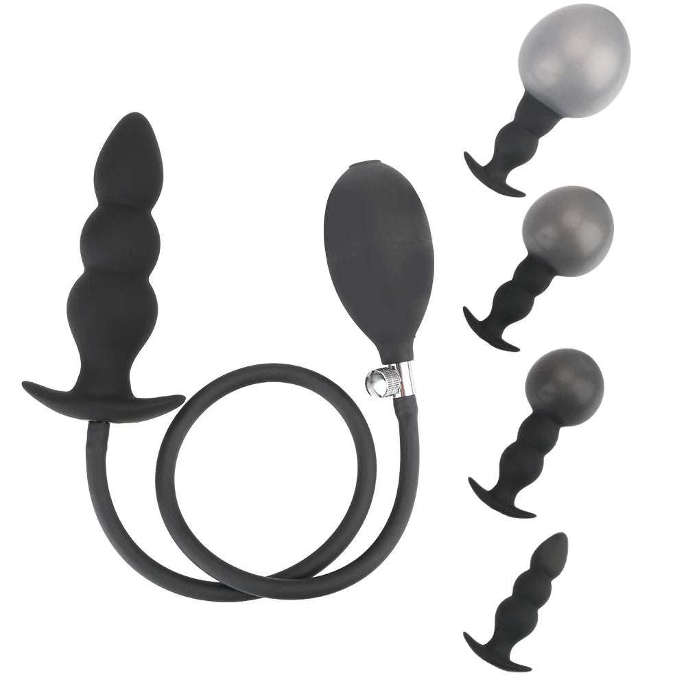 Inflatable Anal Plug Butt Dilator Sex Toys For Adults Games Men Women Dildo Vaginal Expander Couples Bondage Set Erotic Products