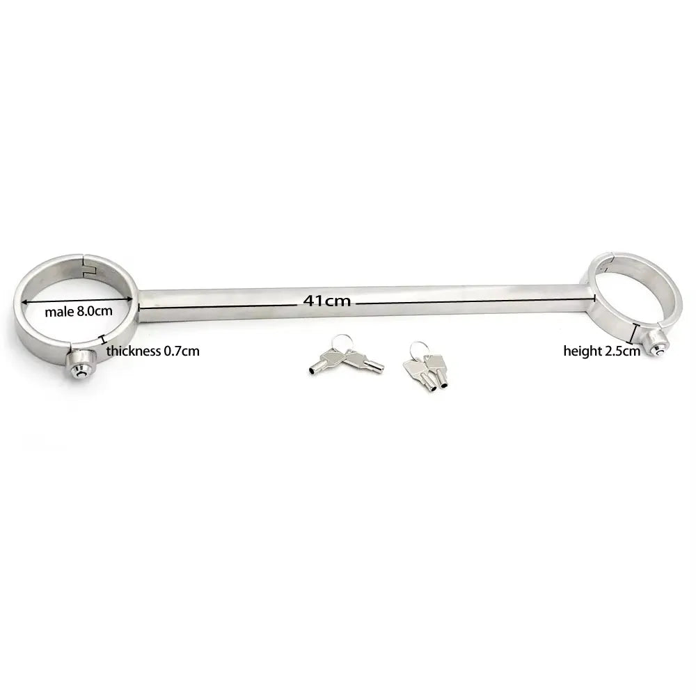 Stainless Steel Spreader Bar Lockable Hand Ankle BDSM Bondage Cuffs Adult Games Restraints Handcuffs Sex Toys For Couples Woman