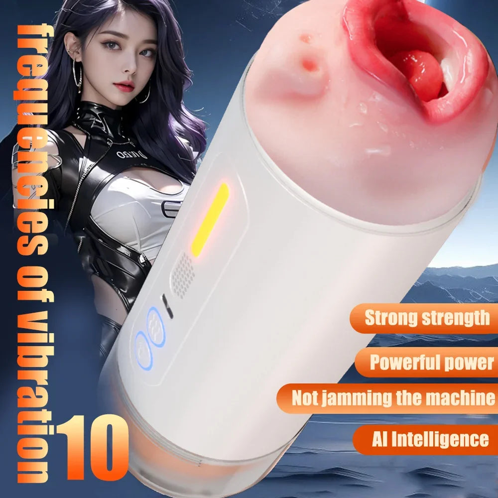 Automatic Male Masturbator, Adult Erotic Toys, Pocket Pussy, Intelligent Voice-Activated Stroker, Vaginal Penetration, Male Sex