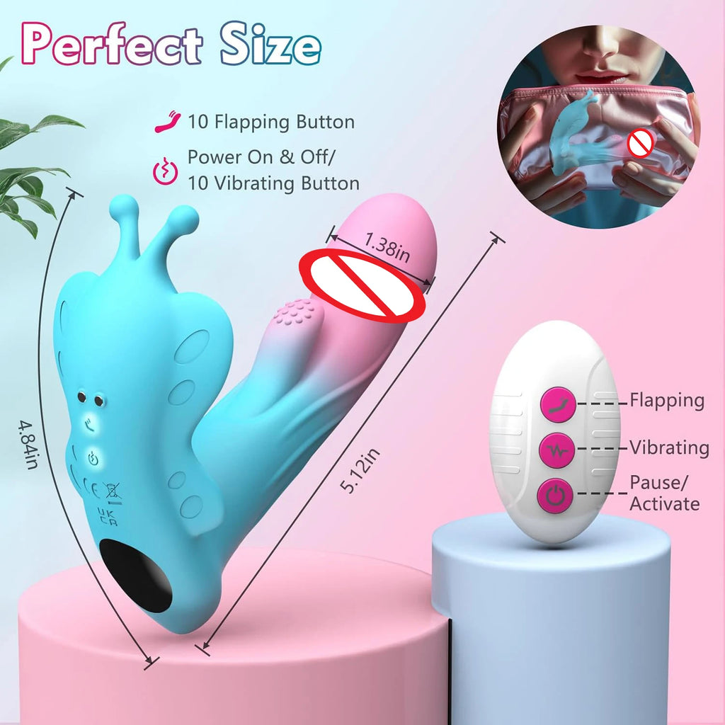 Wearable Flapping Vibrator Couples Sex Toys Remote Control G-Spot Clitoral Stimulator Dildo Adult Sex Toys for Women Couples