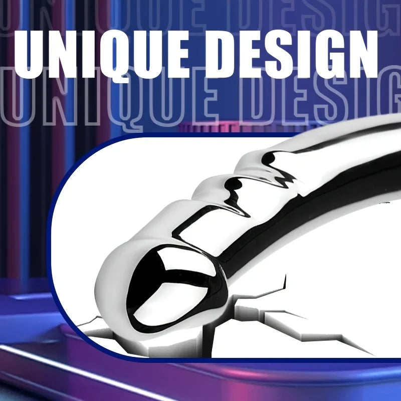 1 Pcs Stainless Steel Double-Ended Dildo G-spot Massage Anal Plug Stimulate Wand Fetish Dildo Solid Metal Curved Dual Ended