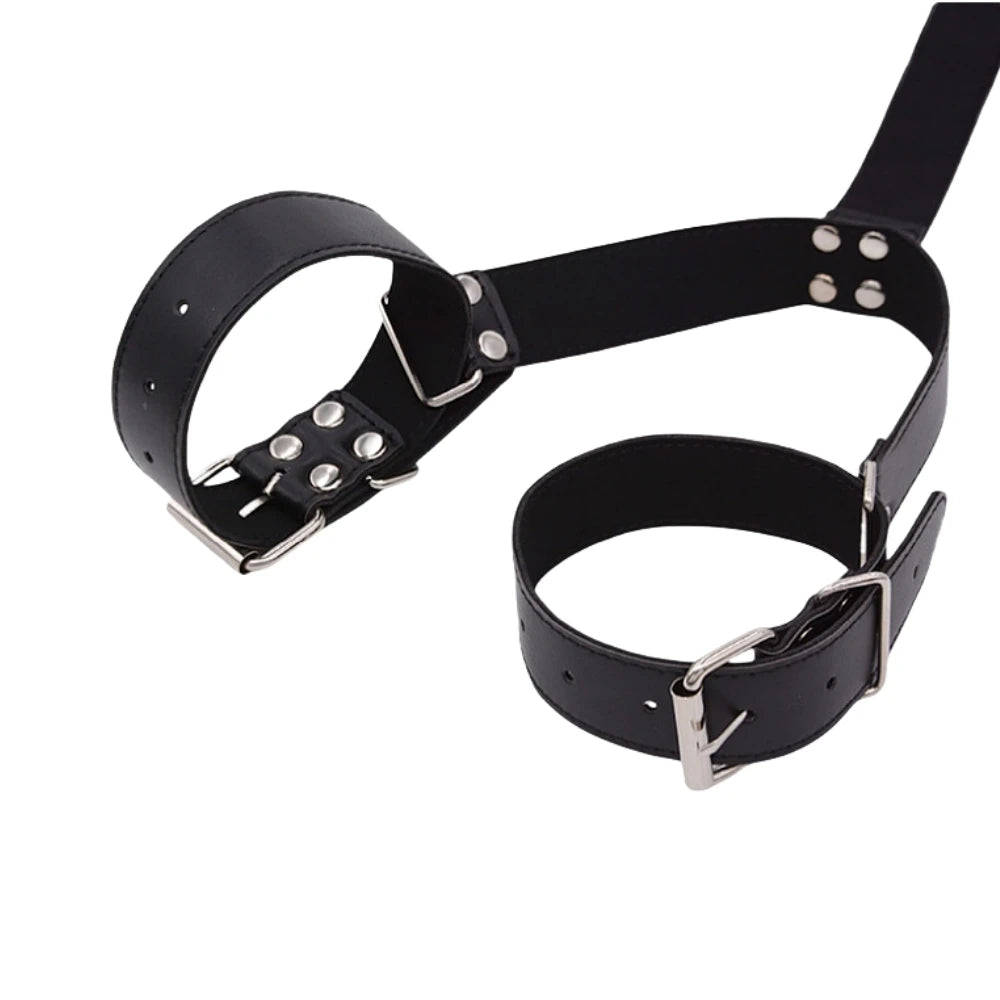 BDSM Bondage Body Restraints Reverse Back Handcuffs Adult Products Sex Game PU Leather Cuffs Sex Toys for Women Couples