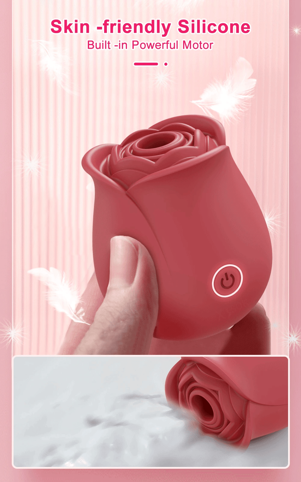 Sex Toys Rose-Sucking Vibrator for Women Oral Nipple Clitoris Sucker Clit Stimulator Massager Vibrating Female Adult Products