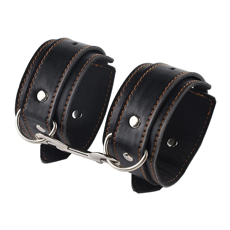 Bondage Gear Adult Sex Toy Set Anal Hook Mouth Gas Harness BDSM Handcuffs Mouth Plug Adjustable Collar Slave Bondage Sex Toys